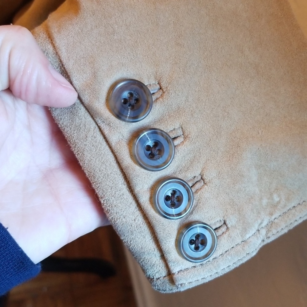 Eddie Bauer Sz S Suede Blazer GUC - Picture 5 of 6
